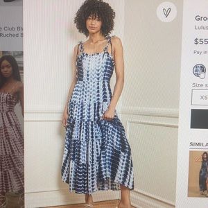 Lulus dress. Lined, tie shoulder straps, back zip.